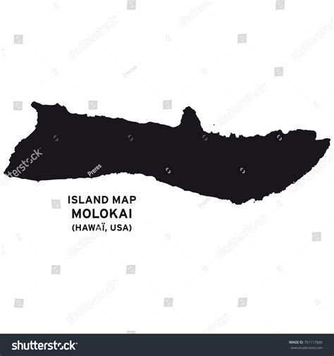 Island Map Molokai Hawaii Usa Stock Vector (Royalty Free) 751117600 ...