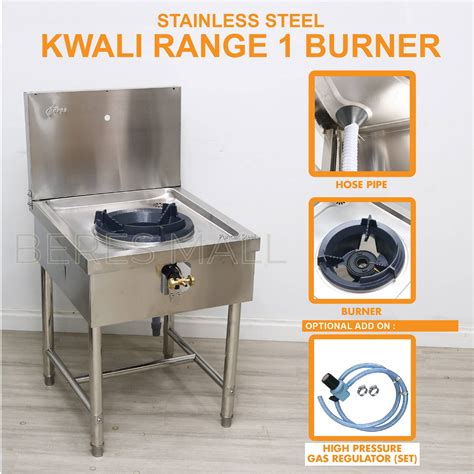 Dapur Gas Masak Stainless Steel Kwali Range 1 Burner High Pressure ...