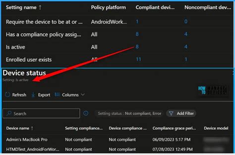 Intune Compliance Report For Device Settings HTMD Blog