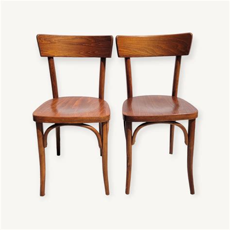 Paire Chaises Bistrot Att Baumann 1957 Coucou Retro