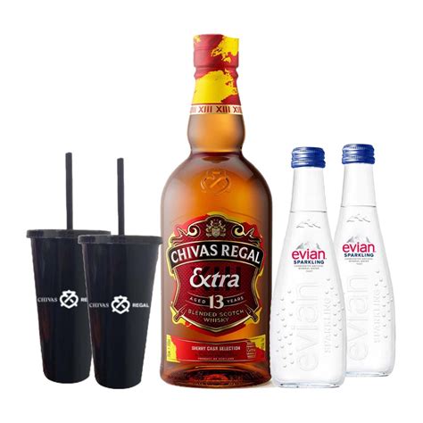 VAP WHISKY CHIVAS REGAL EXTRA 13YO 700ml 02 VASOS TERMO NEGRO