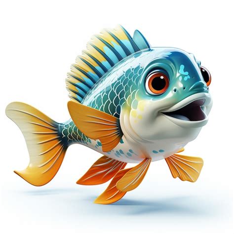 Premium Ai Image A Fish Cartoon Character Generative Ai