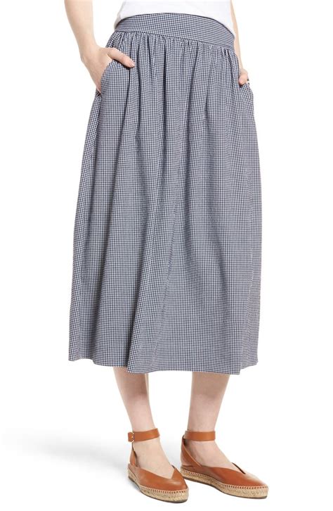 1901 Smocked Waist Midi Skirt Nordstrom