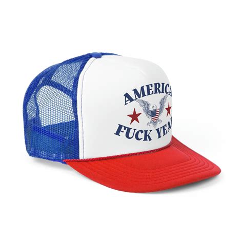 America Fuck Yeah Eagle Trucker Cap Etsy