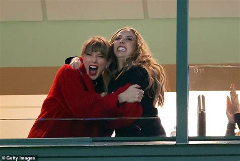 Taylor Swift And Brittany Mahomes Solidify Bff Status Pop Megastar Borrows Red Teddy Coat Of