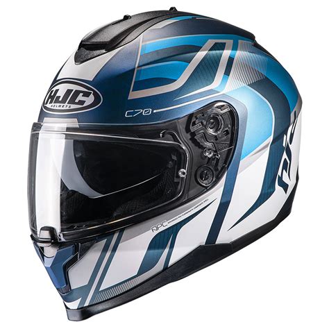 Hjc C70 Lantic Helmet Blue White HJC 150772 MC2SF Full Face Helmets