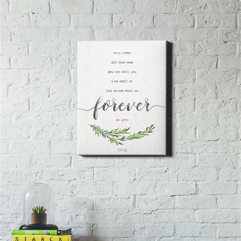 Trinx Forever In Love Wrapped Canvas Textual Art Print Wayfair