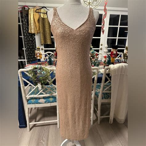 SORELLA VITA Dresses Sorella Vita Nude Sequin Midi Dress Poshmark