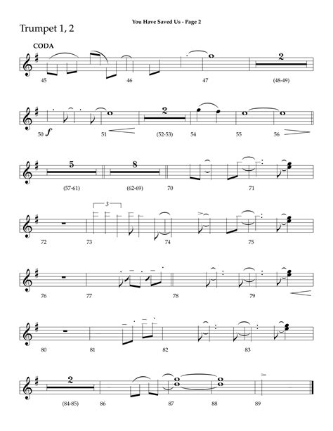 You Have Saved Us Choral Anthem Satb Trumpet Sheet Music Pdf Lifeway