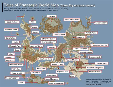 Tales Of Phantasia Maps