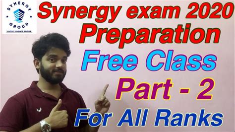 Synergy Exam Preparation Class Part For All Ranks Suman