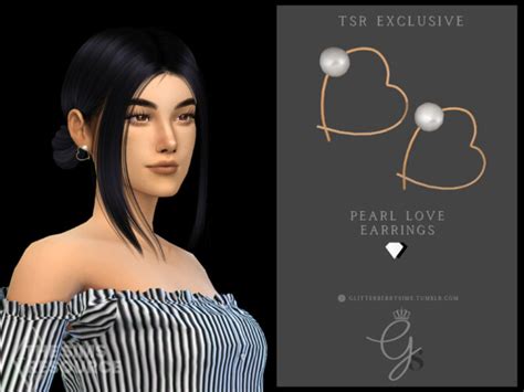 Love Pearl Earrings By Glitterberryfly At TSR Sims 4 CC