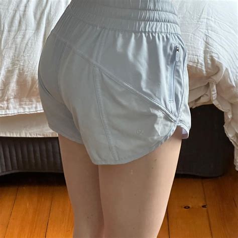 Lululemon Hotty Hot Inch Size Blue Ripped The Depop