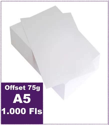 Papel Offset G Sulfite Branco A Offset Gr Folhas Mercadolivre