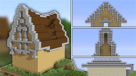 How to build an EASY ROOF for your minecraft house - BASICS TUTORIAL - YouTube