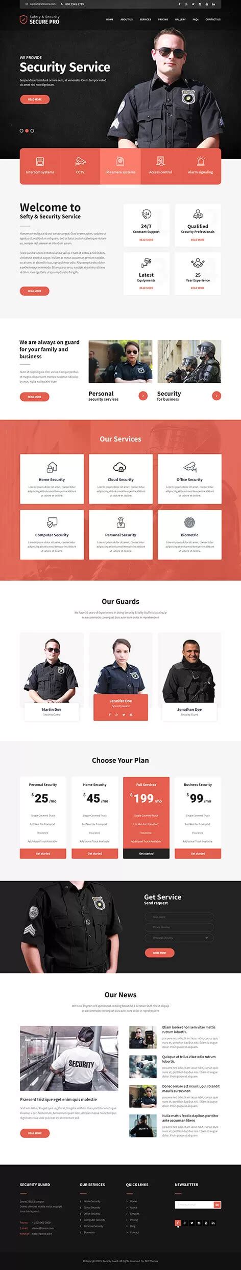 Best Security Company Wordpress Theme 4 Detective Protection Agencies