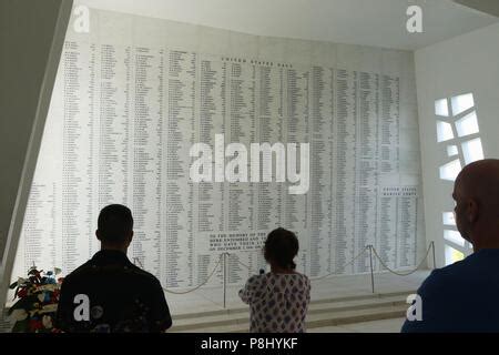 USS Arizona Memorial inside names. Names of Sailors and Marines killed ...