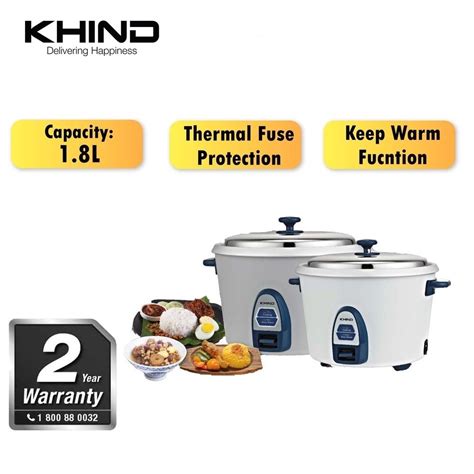 KHIND 1 8L RICE COOKER RC818 Shopee Malaysia