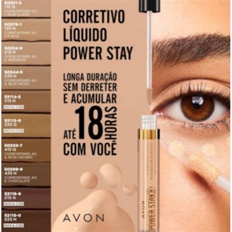 Corretivo power stay 18 horas de duração marca avon Shopee Brasil