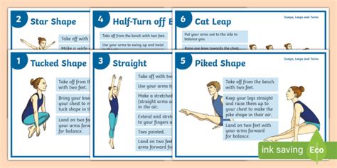 Jumps, Leaps and Turns: Gymnastics Cards (Teacher-Made)