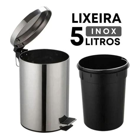 Cesto Lixo Litros Inox Pontofrio