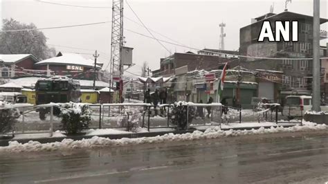 J K Srinagar Covered In A Layer Of Snow As Various Parts Of Kashmir