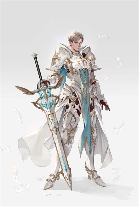 ArtStation Holy Knight HY Y White Knight Fantasy Art Knight Art