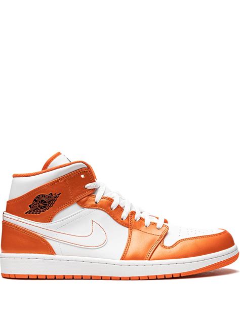 Jordan Air Jordan 1 Mid Se Electro Orange Sneakers White Farfetch