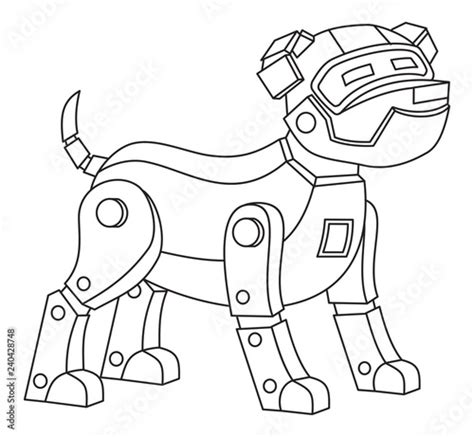 Perro Robot Para Colorear Imprimir E Dibujar Dibujos Colorear The