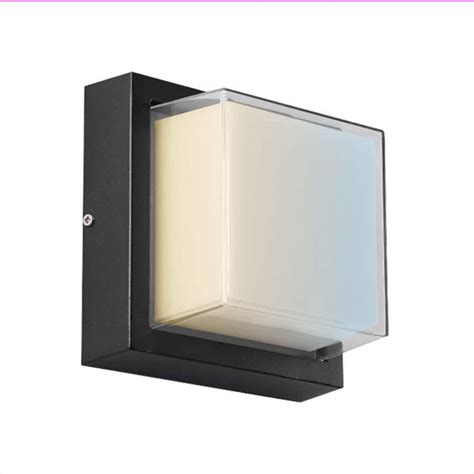 Sunlite Black LED Outdoor Square Modern Selectable CCT 3000K 4000K