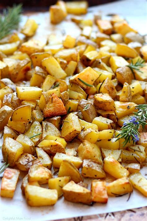 Roasted Rosemary Potatoes Delightful Mom Food