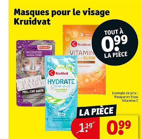 Promo Masques Pour Le Visage Kruidvat Chez Kruidvat Icatalogue Fr