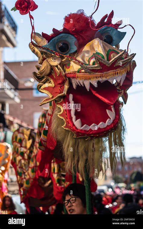 Madrid, Spain; 22nd January 2023: Chinese New Year parade in Usera ...