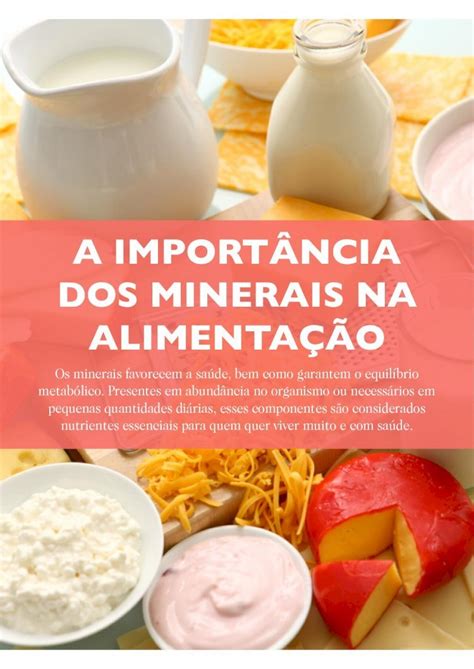 Pdf A Import Ncia Dos Minerais Na Alimenta O Dos Sais Minerais O