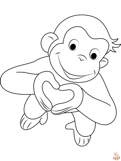 Disegni Di Curious George Da Colorare Per Bambini GBcolorare