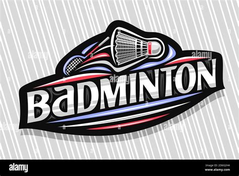 Vector Logo For Badminton Tournament, Signage With Hitting, 50% OFF