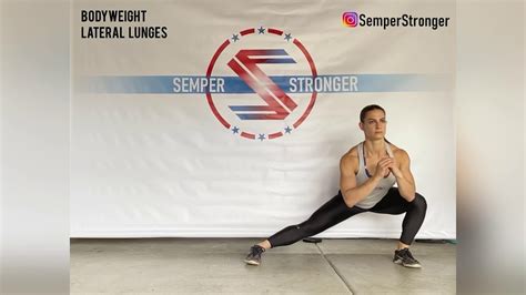 Bodyweight Single Side Lateral Lunges Semper Stronger Youtube