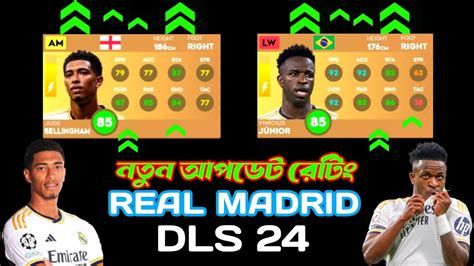 DLS 24 WINTER UPDATE REAL MADRID UPDATE PLAYER RATING IN DLS 24 DLS