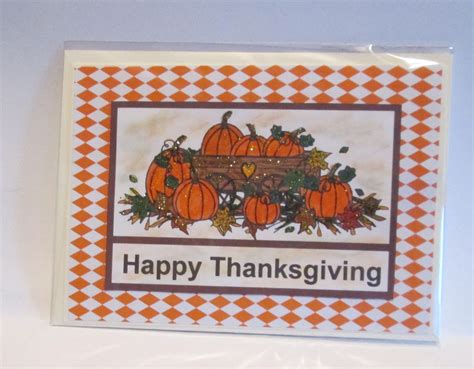 Happy Thanksgiving Pumpkins In A Wagon A 5x7 Greeting Card With Envelope