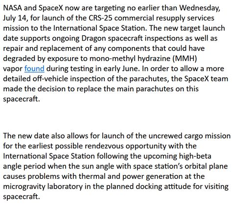 Chris Bergin Nsf On Twitter Crs Mission To The Iss With Spacex S