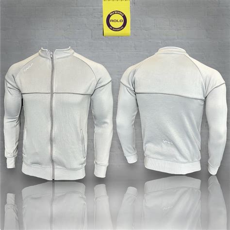 Light Grey Track Jacket Rolo Sports