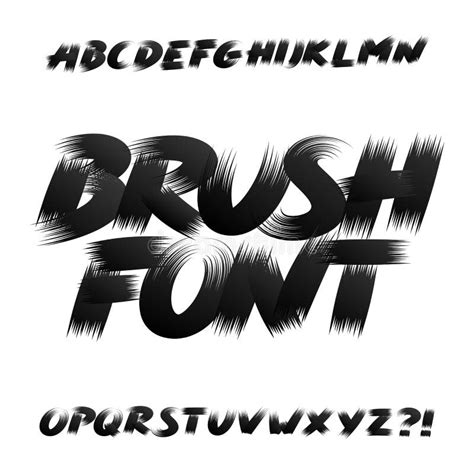 Hand Drawn Brush Stroke Alphabet Font Uppercase Dirty Grunge Letters