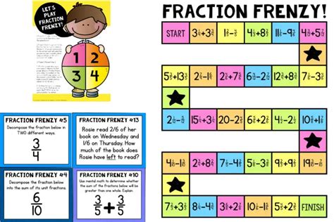 11 Printable Board Games For Adding Subtracting Fractions