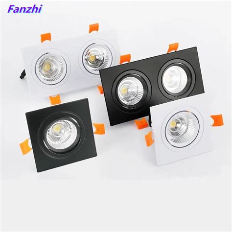 1pcs Double Square Dimmable Led Downlight Light Cob Ceiling Spotlight14w 20w 24w 30wled Ceiling