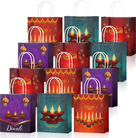 Set Of 16 Happy Diwali T Bags Diwali Theme Party T Bag Festival