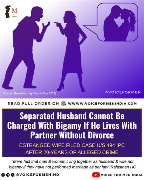 Read Order Separated Husband Cannot Be Charged With Bigamy If He