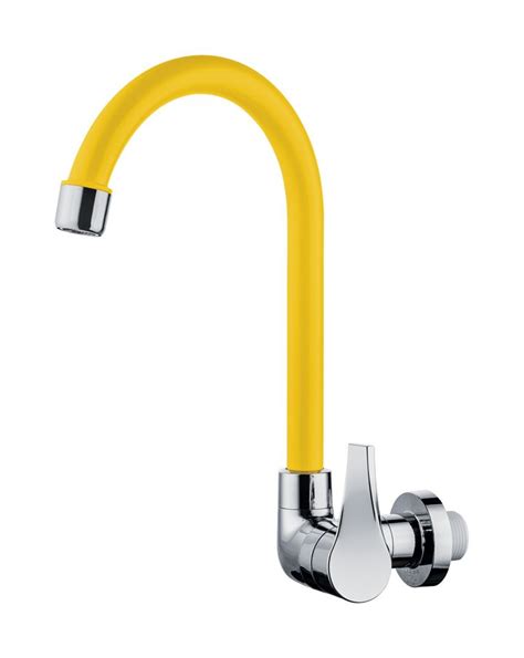 TORNEIRA ABS COZINHA PAREDE BICA MOVEL AMARELO TWIST COLOR HERC