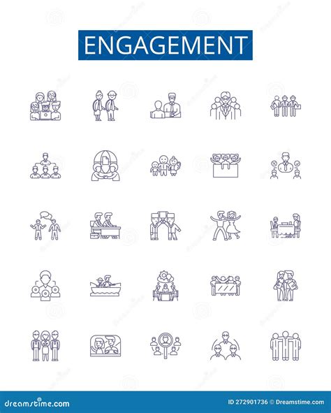 Engagement Line Icons Signs Set Design Collection Of Involvement