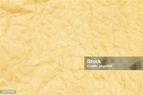 Recycled Crumpled Brown Paper Texture Or Paper Background Stock Photo