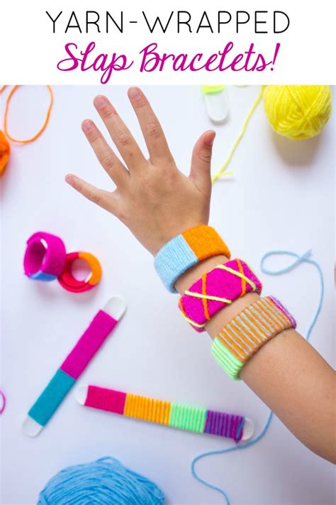 Yarn Wrapped Diy Slap Bracelets Design Improvised